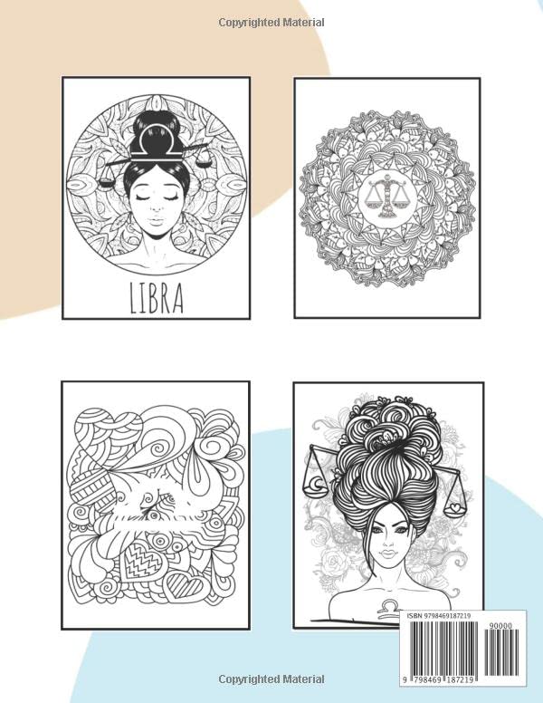 Libra Coloring Book: Astrology Coloring Book for Libra Zodiac Sign with Relaxing Designs