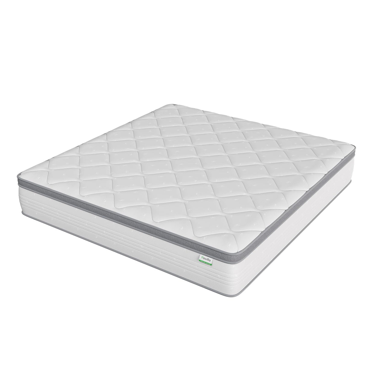 Novilla King Mattress 14 Inch, Hybrid Mattress in a Box with Individual Pocket Spring for Motion Isolation, Supportive & Pressure Relief, CertiPUR-US Novilla