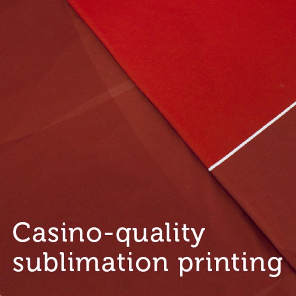 Brybelly Sublimation Poker Table Felt for Casino Quality Tables (Red) Brybelly