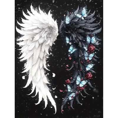 STGLCR 5D Angel Wings Diamond Painting Kits for Adults,Colourful Angel Wings Diamond Art Kits for Adult,DIY Full Drill Diamond Dot Gem Art Kits for Adults Beginners,Wall Home Decor 12 X 16inch