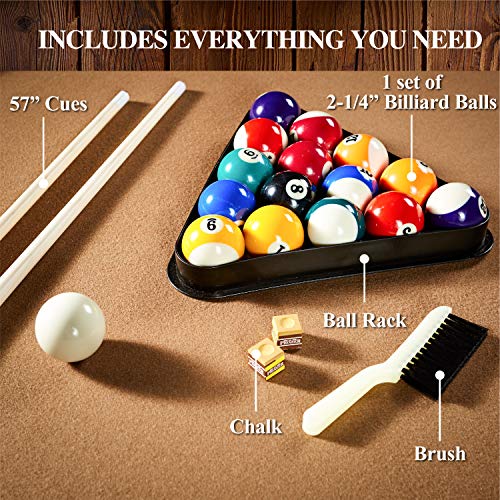 Barrington Billiards 7.5' Belmont Drop Pocket Table with Pool Ball and Cue Stick Set Barrington Billiards