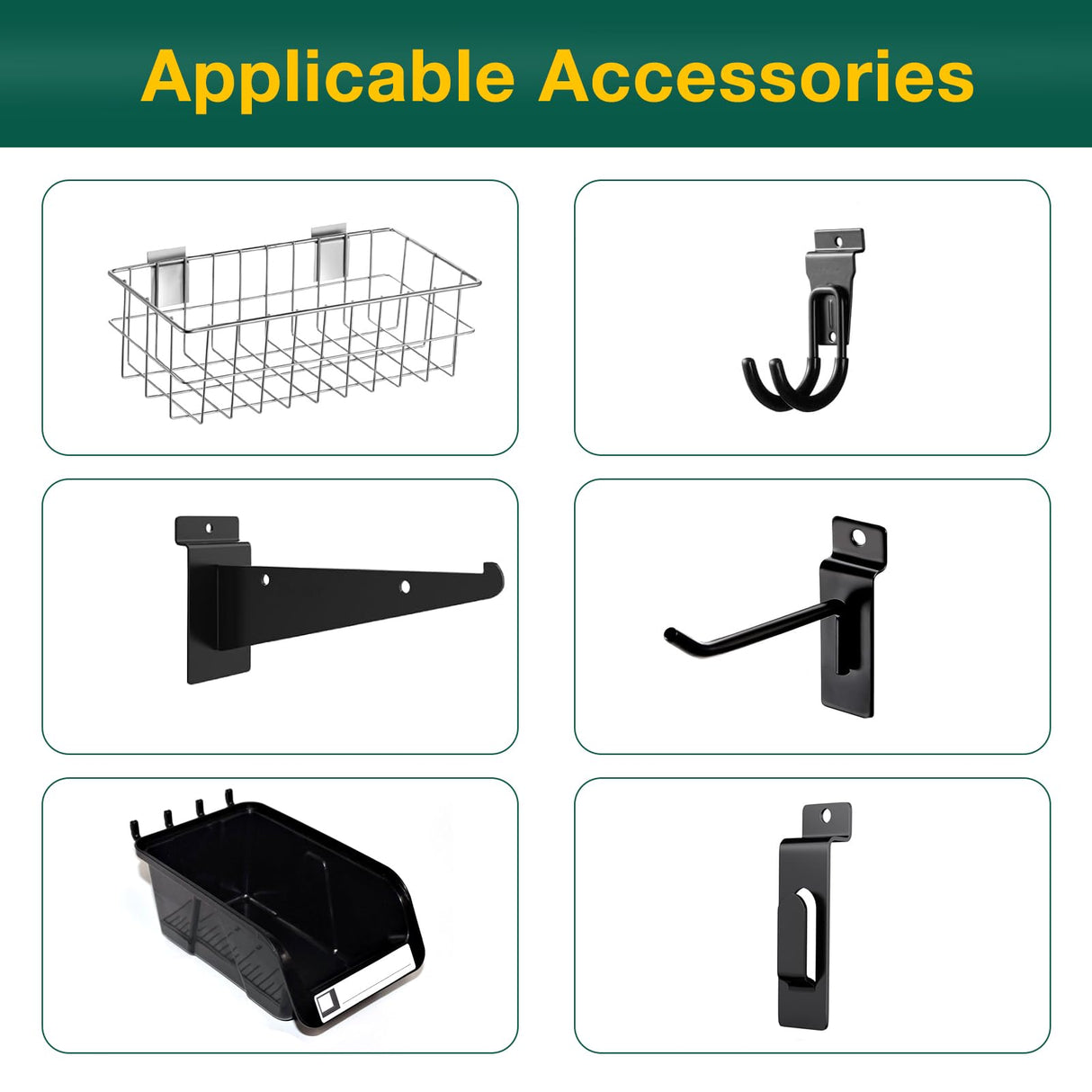 Yuzzy Slat Wall Paneling 2 x 4ft, Garage Slatwall Panel Wall Storage Systems, Heavy Duty PVC Garage Wall Organization (White) Yuzzy