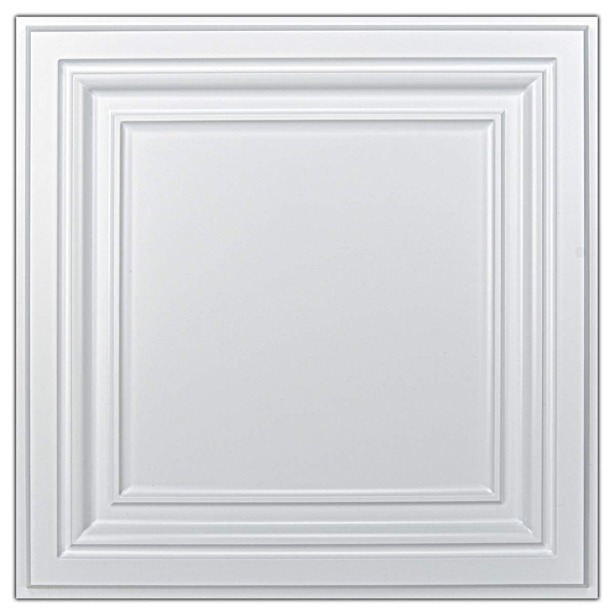 Art3d PVC Ceiling Tiles, 2'x2' Plastic Sheet in White (12-Pack) Art3d