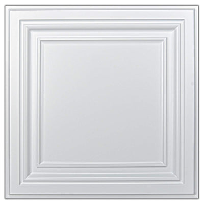 Art3d PVC Ceiling Tiles, 2'x2' Plastic Sheet in White (12-Pack)