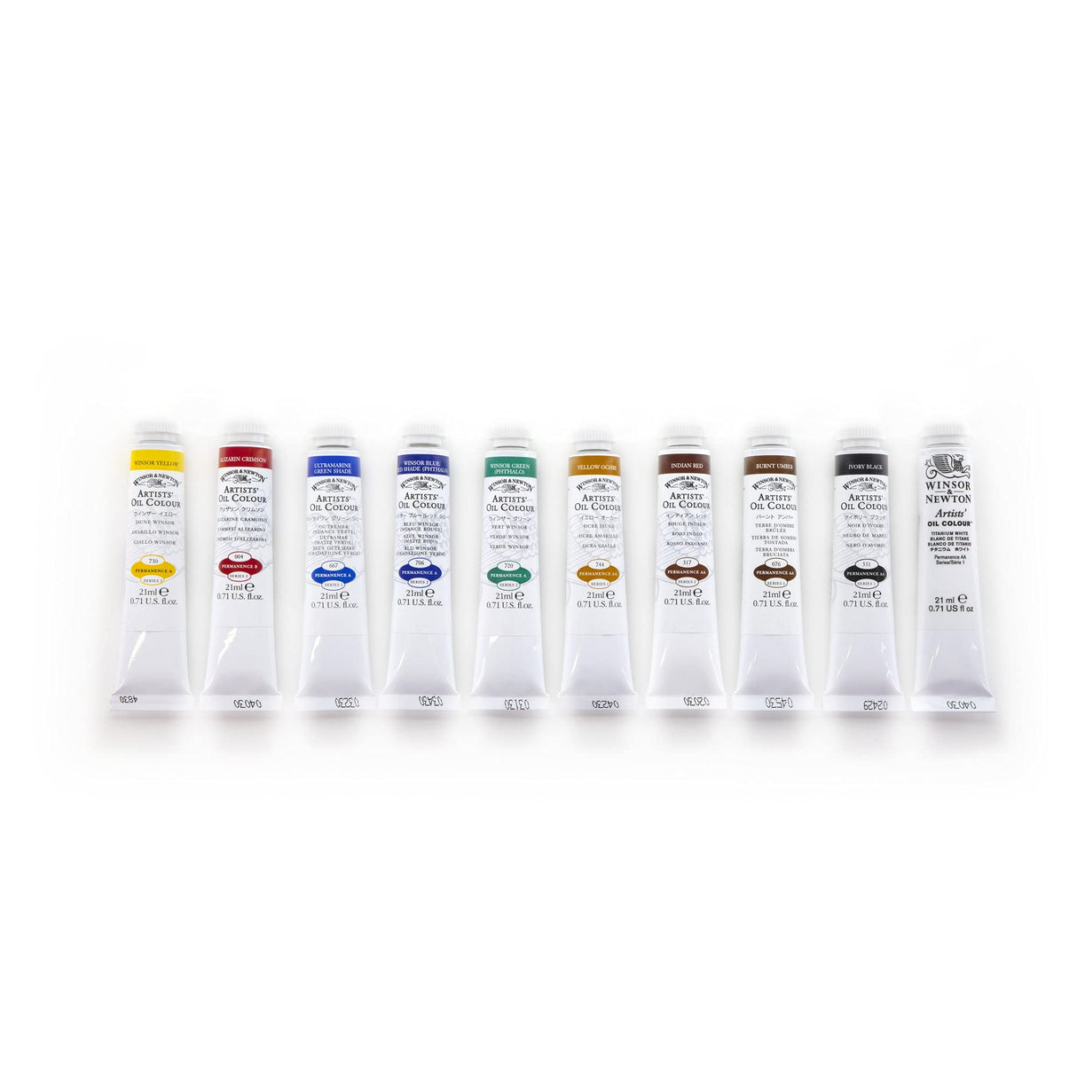 Winsor & Newton Artists 1290143 Oil Paint Set with Highest Possible Pigmentation, Highest Light Fastness - Introductory Set 10 x 21 ml Tubes Winsor & Newton