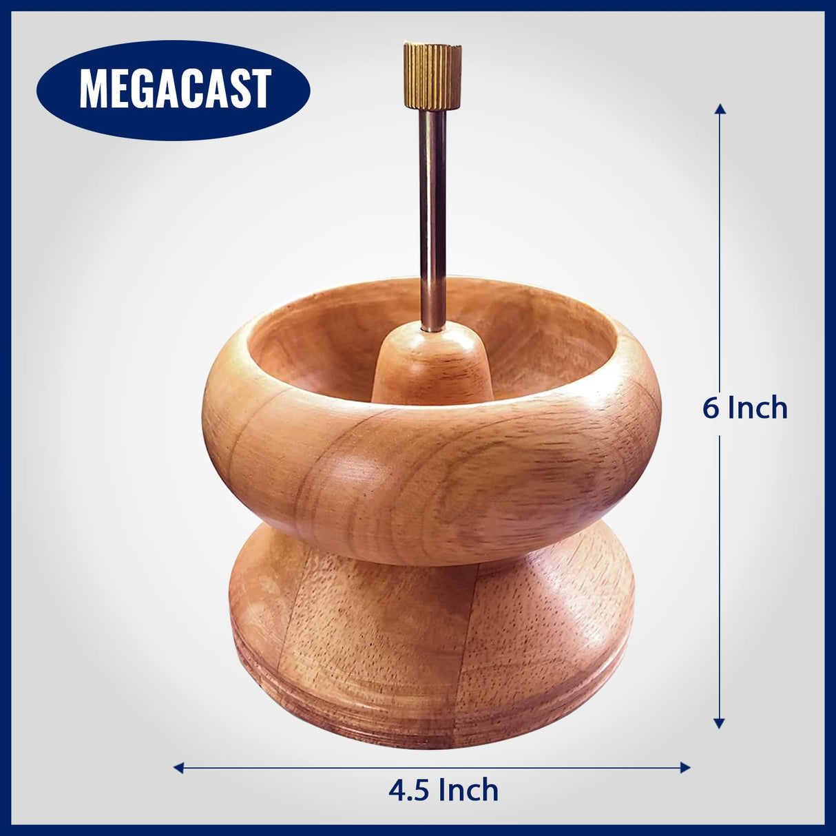MegaCast Wooden Bead Spinner, Bead Loader Spinner with Needle Jewelry Making Bead Holder for Craft Stringing Beads MegaCast