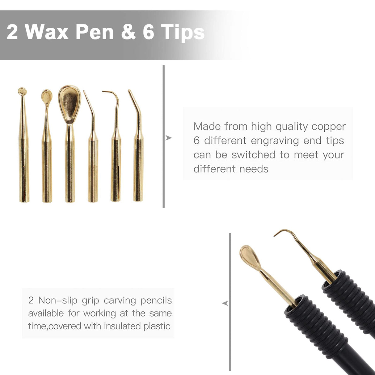 Dental Electric Wax Carver with Wax Carving Pen Knife for Dental Lab Equipment π±ππππππ πΎππ πΎπππ, Dual-Pen Dentist Waxing Carving Pencils Handheld with 6 Wax Tips Wadoy