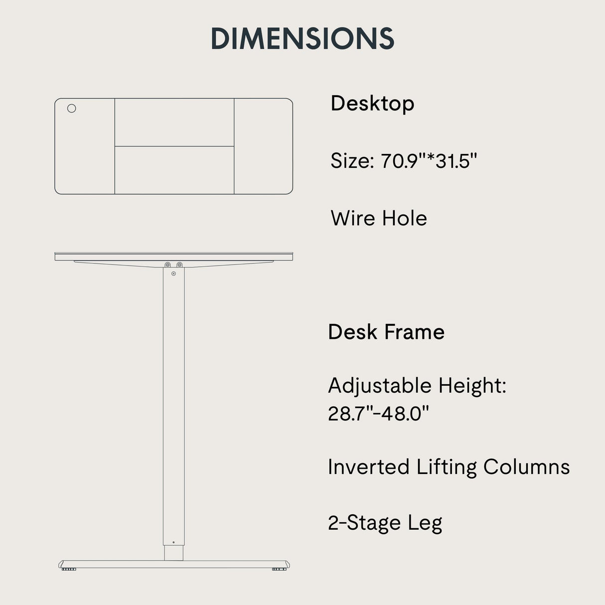 FitStand Standing Desk, Large 71x31 Inches Height Adjustable Stand Up Desk with Cable Management, Home Office Computer Desk with Memory Preset with Charging USB Port & Sedentary Reminder FitStand