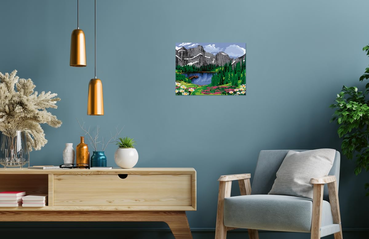 Ravensburger CreArt Mountain View Paint by Numbers Kit for Adults - 20155 - Painting Arts and Crafts for Ages 14 and Up Ravensburger