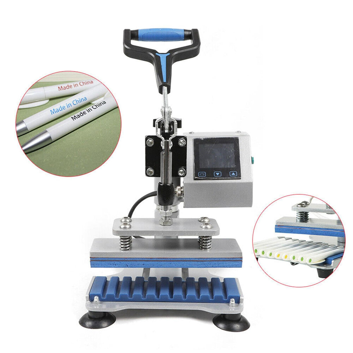 Ethedeal Pen Heat Transfer Machine 10 Slots Digital Pen Heat Press Machine 110V 200W Pen Printing Machine Logo Hot Stamping for Plastic Pens and Ballpoint Pens Ethedeal