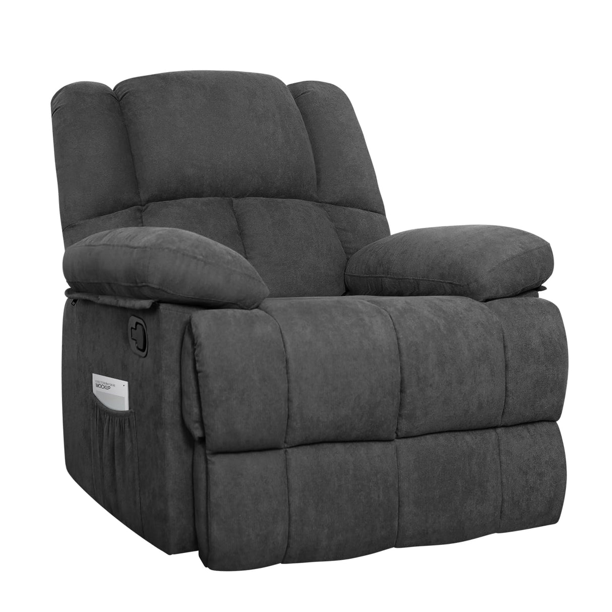 LPFLPF Oversized Recliner Chair,Wide Manual Recliner,Lounge Chair for Living Room,Theater Seating for Big Man, Grey LPFLPF