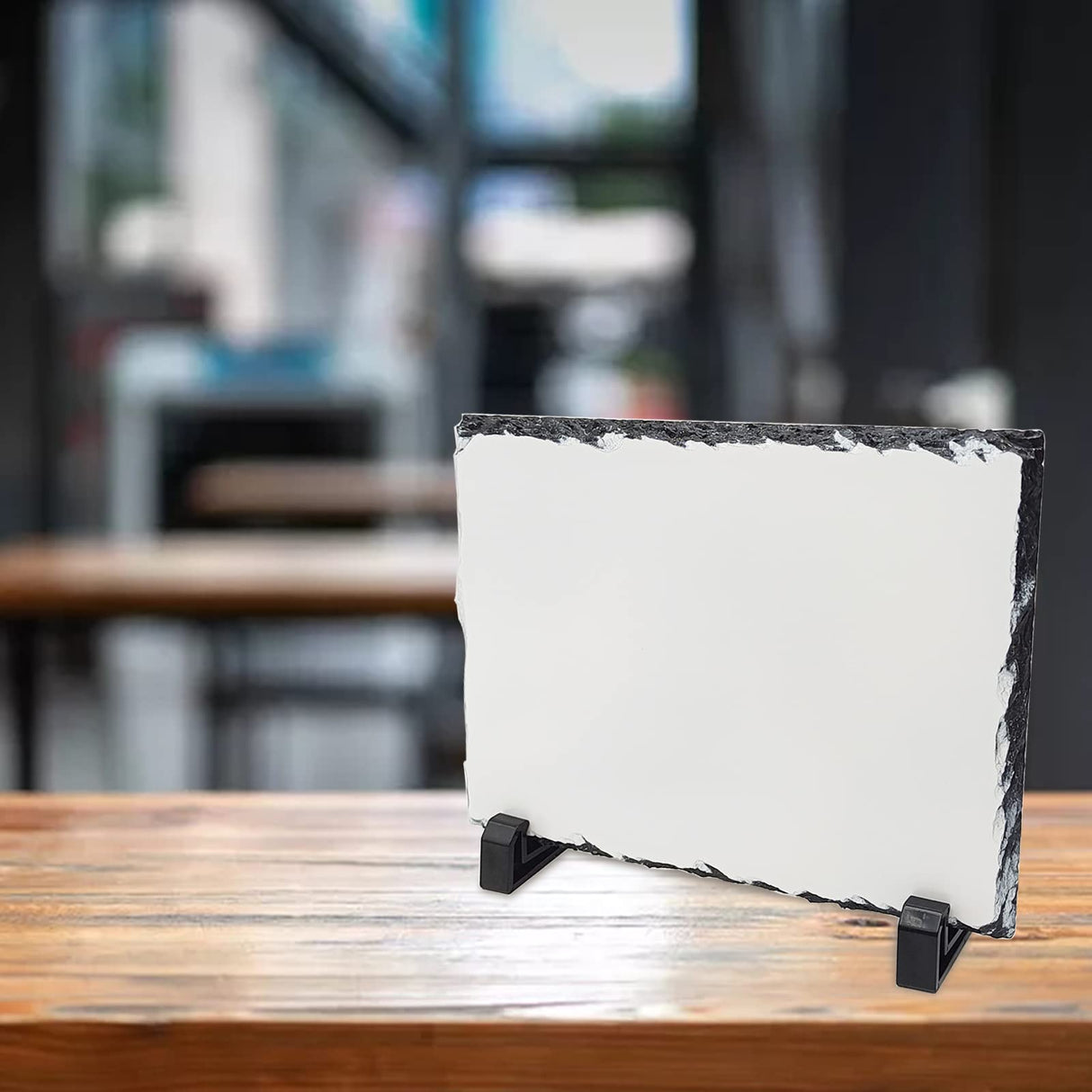 Sublimation Blank Slate Rock Stone Photo Frame, DIY Heat Transfer Picture Frame with Display Holder Personalized Customized Photo Frame Novelty for Heat Press Machine, Wedding, Birthday (1 PCS) itechpanda