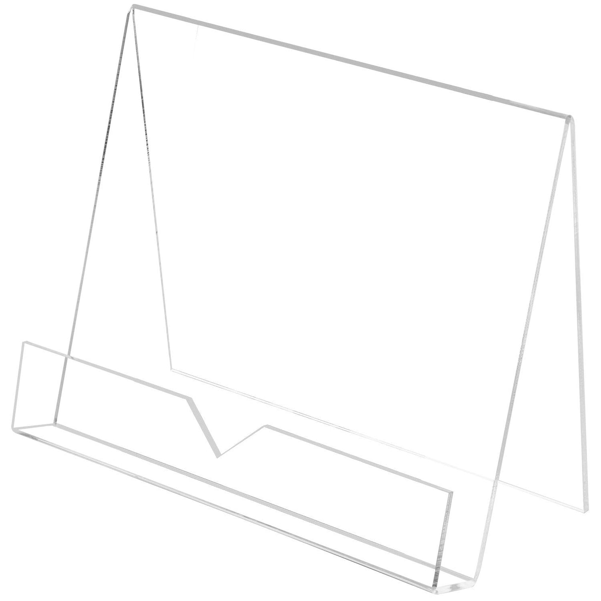 MyGift Cookbook Stand, Clear Cookbook Holder, Premium Acrylic Book Display Stand for Recipe Book/IPad/Tablet, Book Reding Holder for Coffee Table and Kitchen Counter MyGift