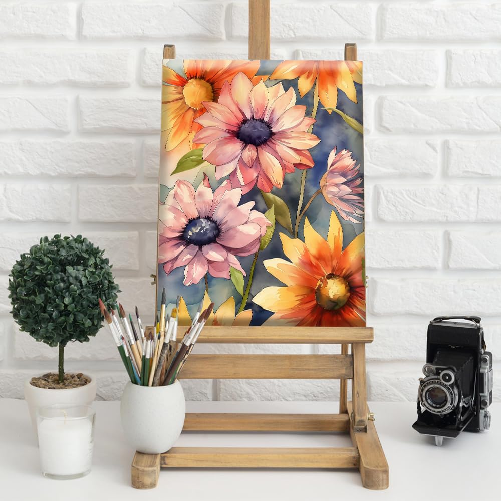 Natuyalo Sunflower Paint by Numbers Kit for Adults Framed, Flowers Paint by Number Kits with Frame, Acrylic Adult Paint by Number Kits on Canvas for Home Decor Gift 12x16 Inch Natuyalo