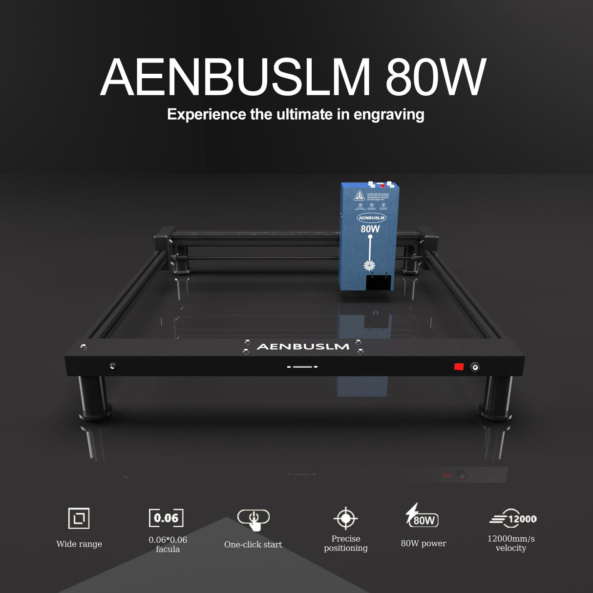 AENBUSLM T1 Laser Engraving Machine,80W Laser Module Built-in Air Pump 10W(10000mW) Output Power,Laser Cutting Engraving Tool Engraving Machine for Wood Metal Aluminum Glass Leather - Class 4 AENBUSLM