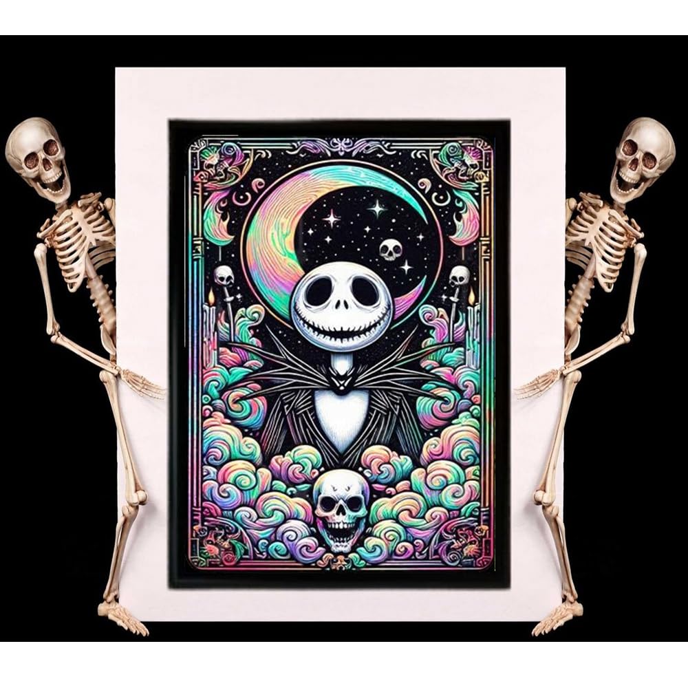 NEGEKFKX 3 Pack Halloween Diamond Art Kits for Adults Beginners,Horror Diamond Painting Kits for Adults,5D Full Drill DIY Diamond Dot Gem Art Kit Wall Home Decor Arts Craft 12x16 inch NEGEKFKX