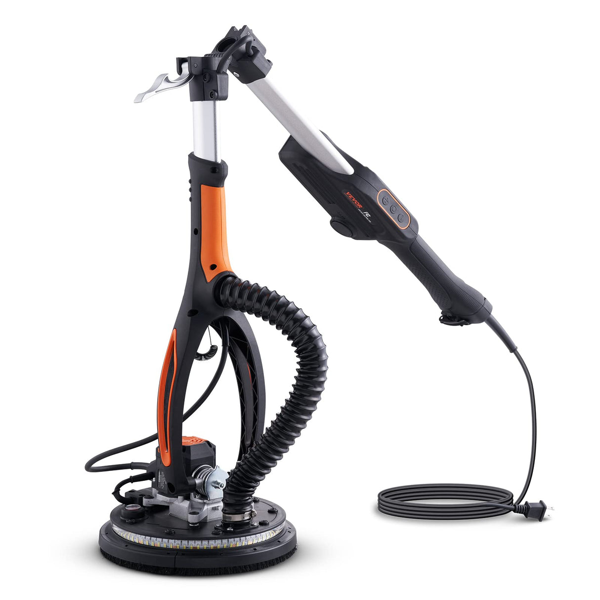 VEVOR Drywall Sander, 800W Brushless Motor Electric Sander, Variable Speed 1000-2300 RPM Wall Sander, Foldable Ceiling Sander with Double-Deck LED Lights, Extendable Handle, 12 Sanding Discs VEVOR