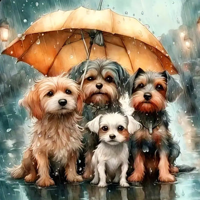 FHBUBPUP Diamond Painting Kits for Adults, Dog Diamond Art Kits for Beginners, 5D DIY Full Drill Round Gem Art, Paint with Diamond Beads Craft Home Wall Decor 12x12 inch