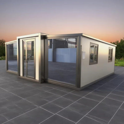 Prefab Tiny Home for Sale with 2 Bedrooms, 1 Full Bathroom, and A Fully Equipped Kitchen, This Expandable Container House Offers A Perfect House to Live in for Adults.