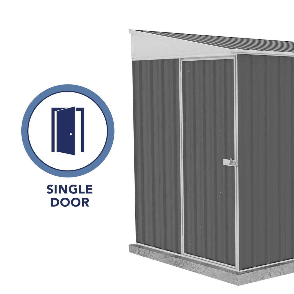 Absco Durango 5 Ft. x 10 Ft. Metal Storage Shed DIY Galvanized Steel Sheds for Tools, Bikes, Lawn & Garden Equipment, Outdoor Patio Furniture, Perfect in Backyard, Garden (Woodland Gray) ABSCO