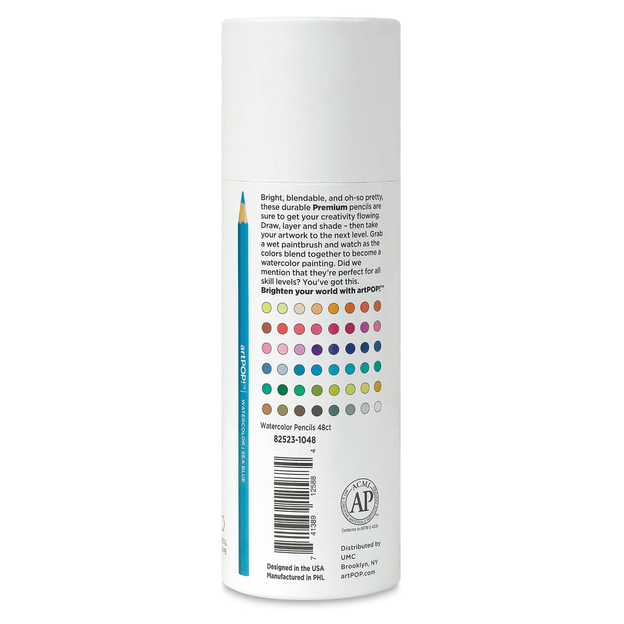 artPOP! Watercolor Pencils, 48 Vibrant Colors, Premium Quality, Hexagonal Grip, Water Soluble Colors for Drawing, Blending, Painting, and Mixed Media artPOP!