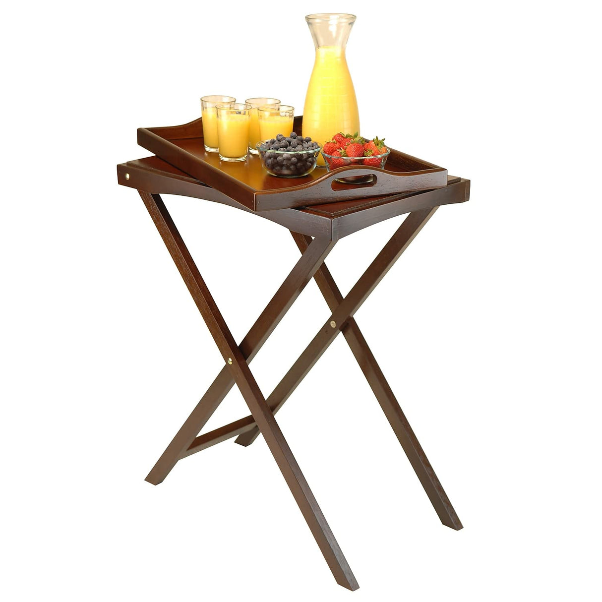 Winsome 94422 Folding Butler Tray Table, Antique Walnut Winsome