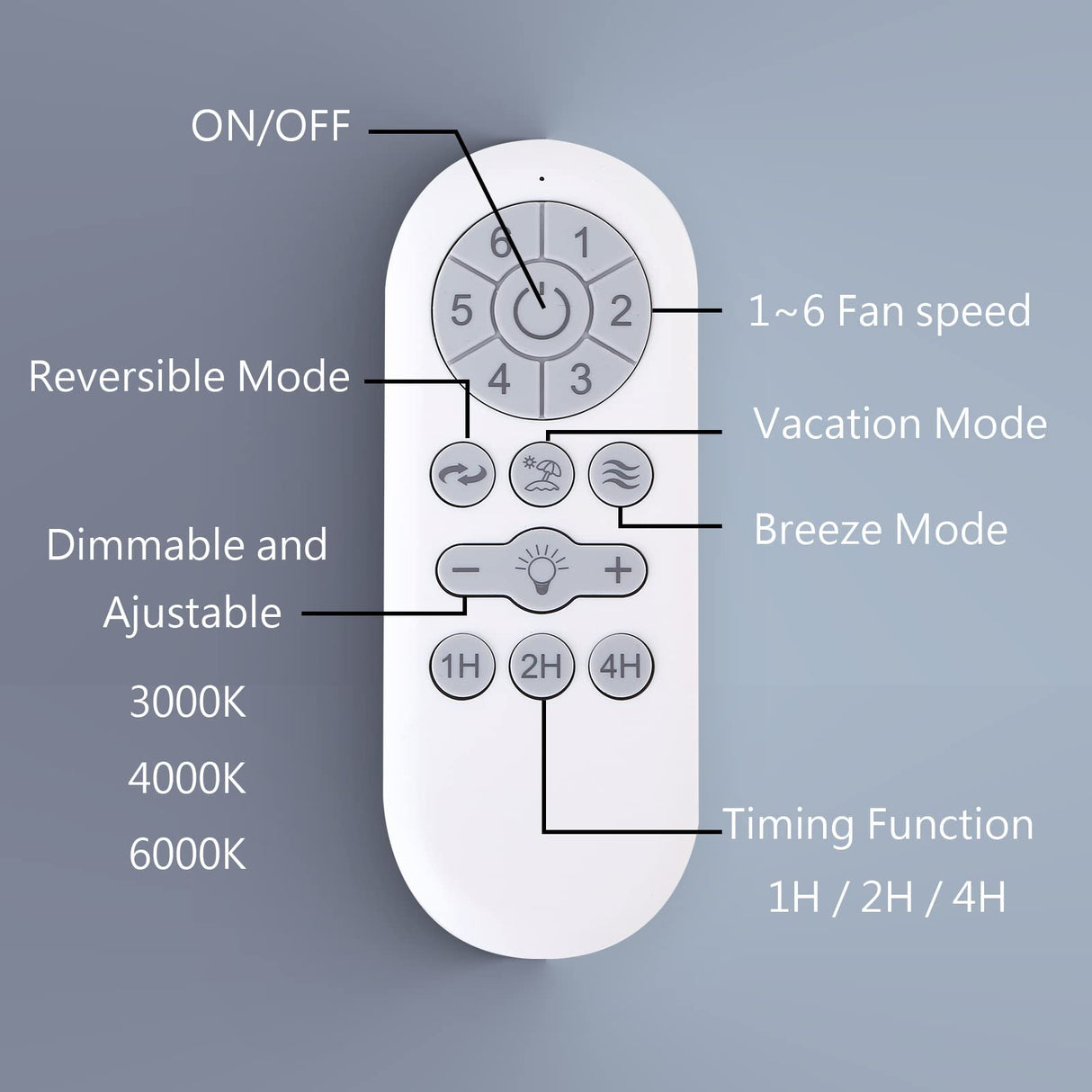 VACILL 52 inch Wood Ceiling Fan with Light and Remote,Noiseless DC Motor,6 Speed Levels,LED Dimmable,Dark Brown Wood Blade VACILL