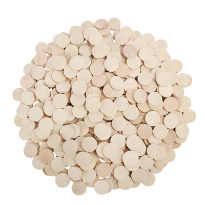 400 PCS Mini Wood Slices, 1 Inch Diameter Unfinished Round Wood Slices for Creative DIY Crafts and Decorations by GNIEMCKIN