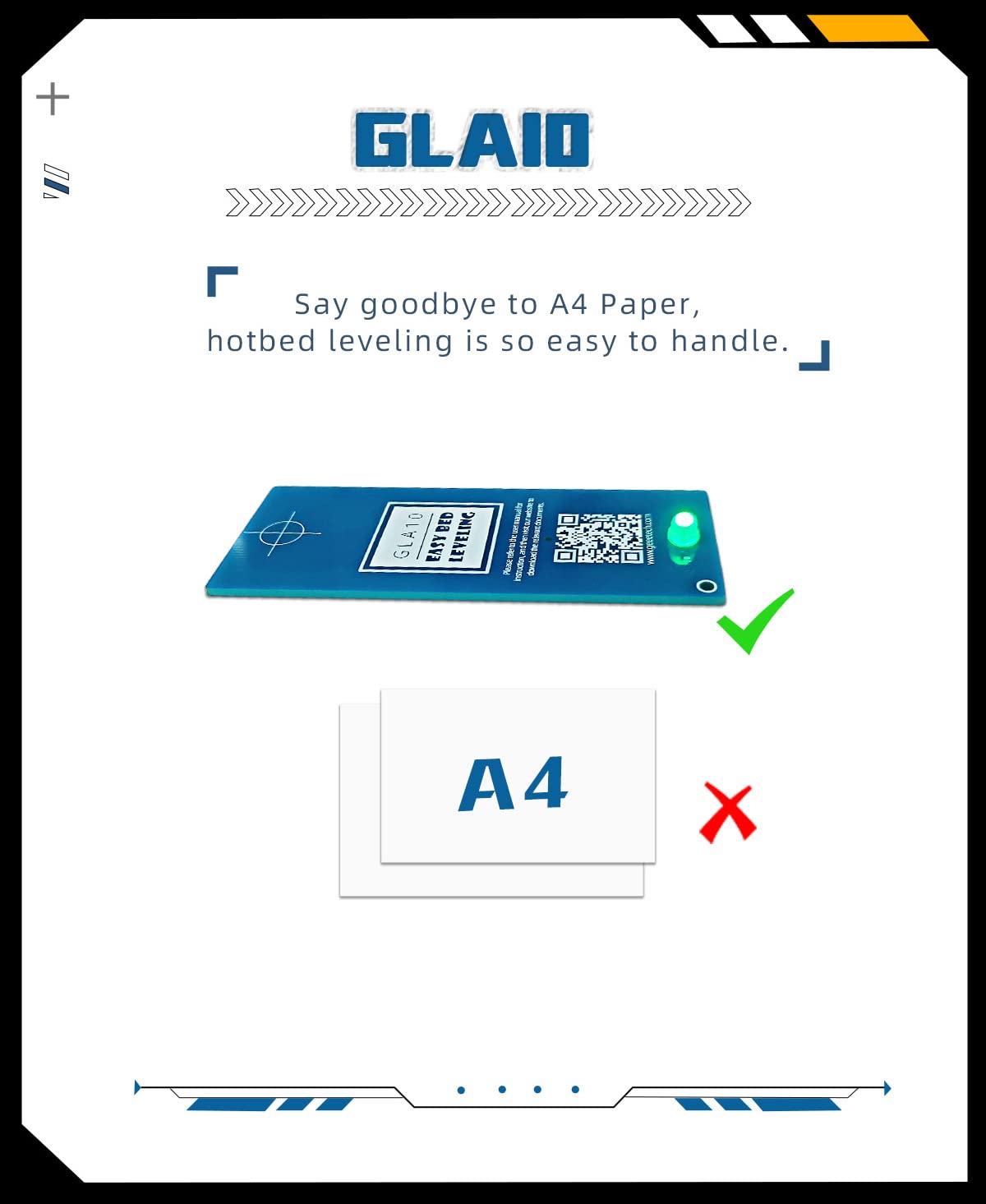 3D Printer Hotbed Auxiliary Leveler GLA10 XZN Electronic Leveling Tool Compatible with FDM 3D Printer Like Ender 3 Pro V2 CR10 and Most Geeetech 3D Printer HOCENWAY