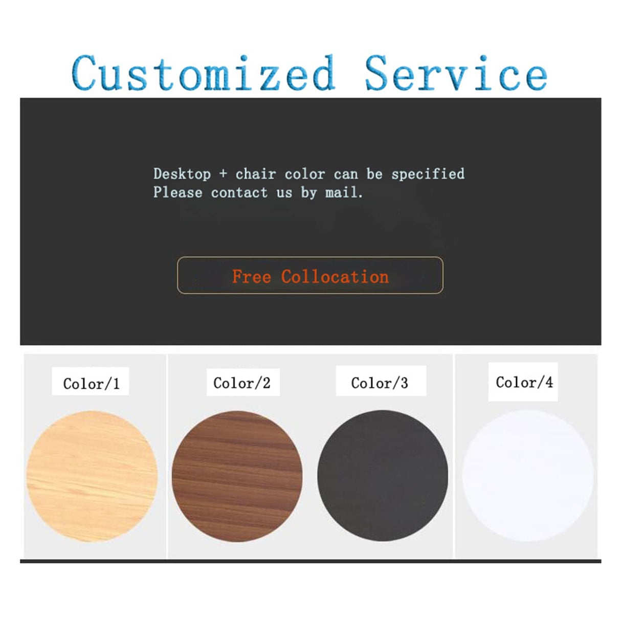 Mfallon Round Conference Table Small Meeting Room Coffee Table Set w/ 4 Chair, Office Business Guest Reception Table, Simple Dining and Chair Set of 4 Leisure Combination (Color : Black Leather) Mfallon