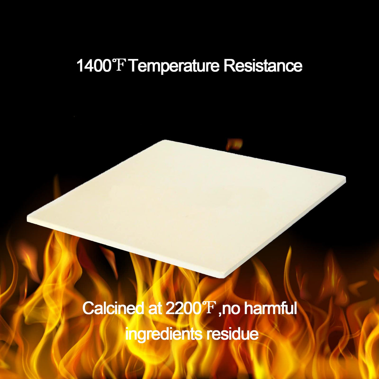 Pizza Stone for Oven and Grill Rectangular, Large Cooking Stone Includes Free Plastic Scraper, Strong and Safe Cordierite Baking Stone Heavy Duty for Pizza, Bread, Pie, BBQ (15" × 12") Yumhouse