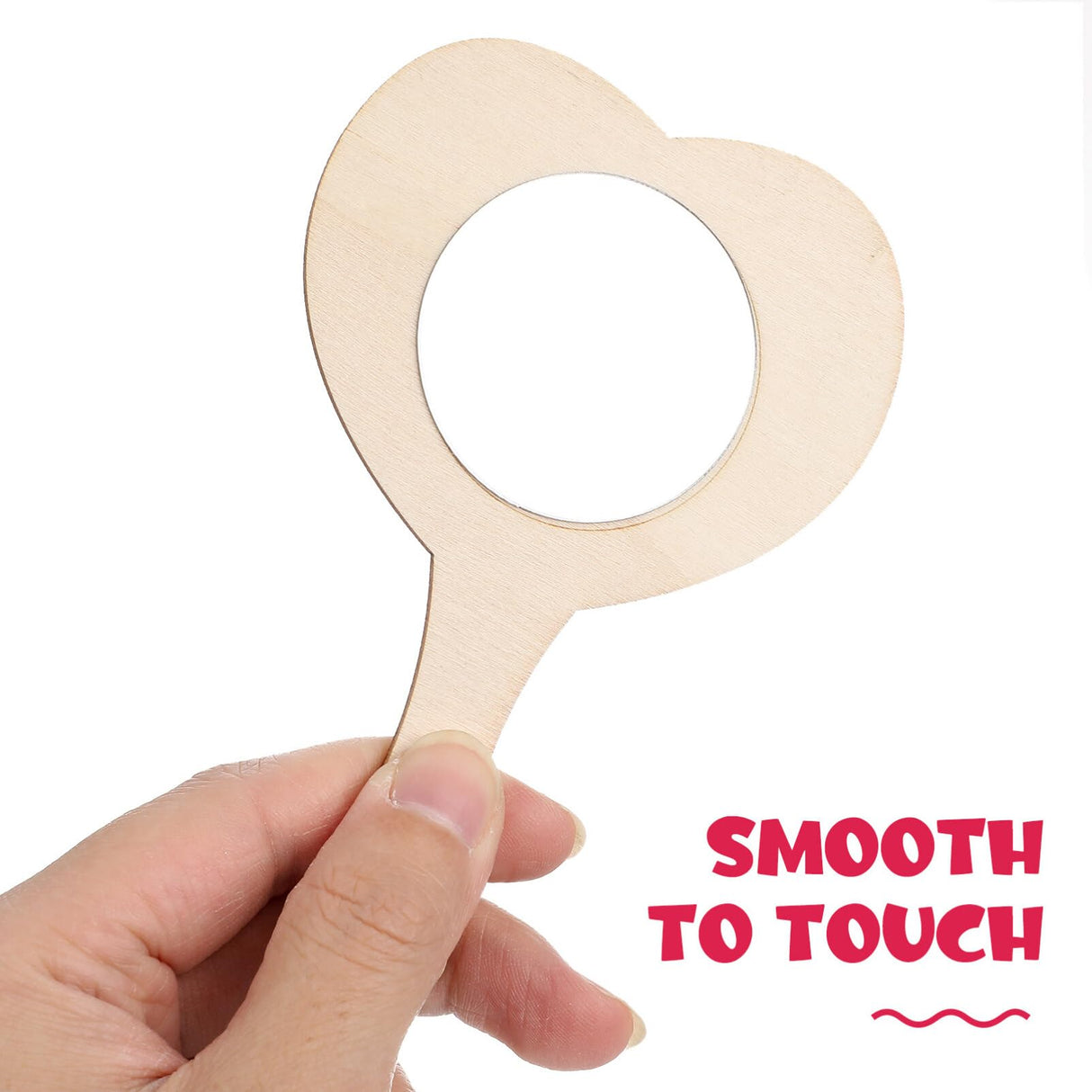 TEHAUX DIY Unfinished Wooden Mirror for Crafts to Paint Set Kids Handheld Mirror Mini Princess Hand Mirror Make Your Own Mirror Craft Handmade Painting Crafting Supplies TEHAUX