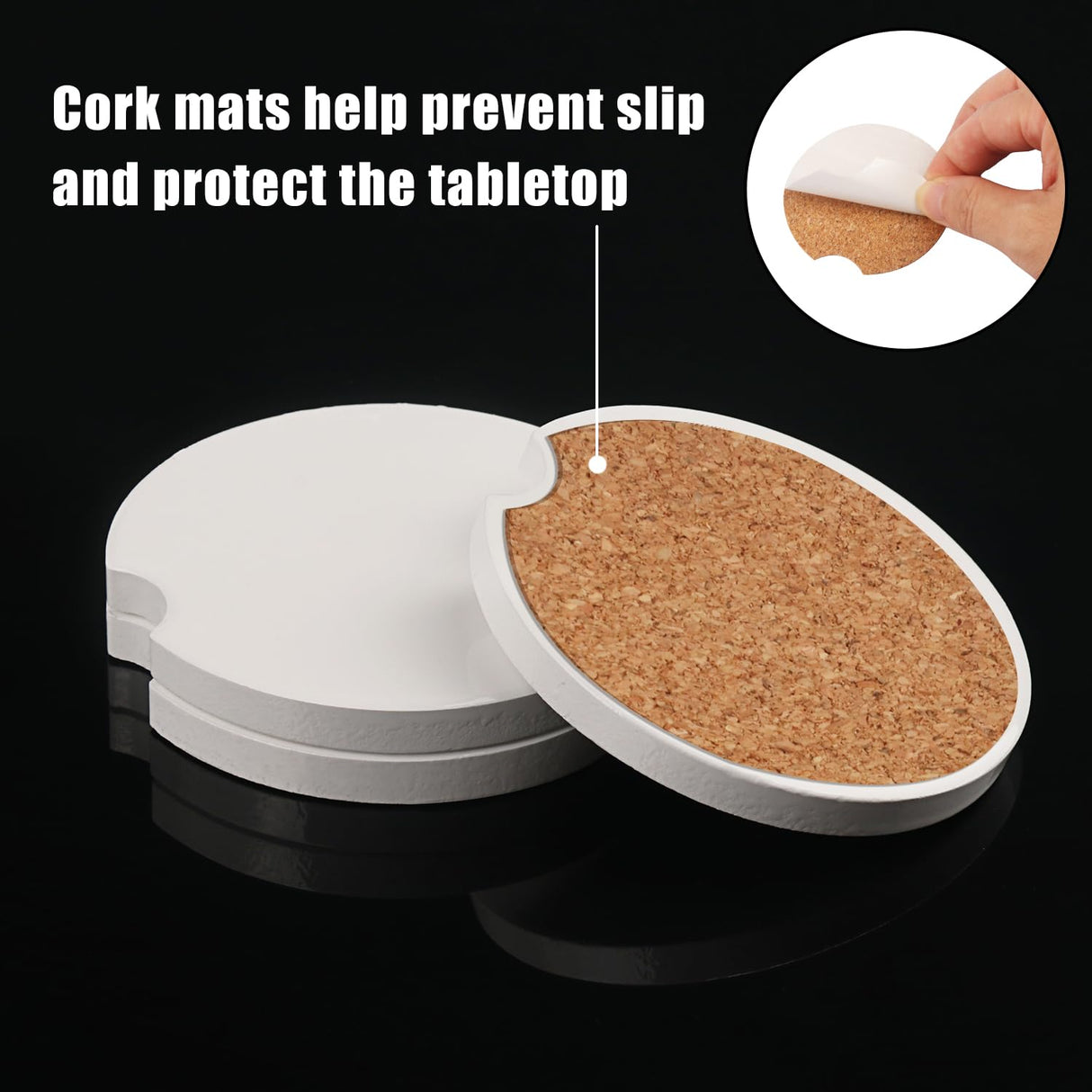 50 PCS 2.56 in Sublimation Car Coasters, Auto Coasters for Cup Holders,Auto Cupholder Coasters with Finger Notch and DIY Personalization Option,Keep Car from Cold Drink Sweat Stain Spill,by GNIEMCKIN GNIEMCKIN