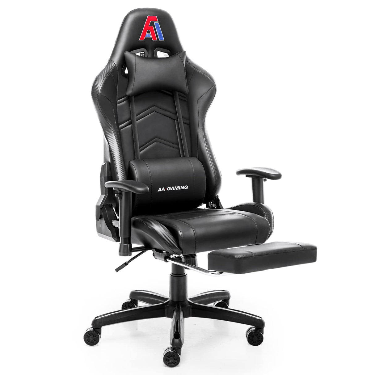 AA Products Gaming Chair Ergonomic High Back Computer Racing Chair Adjustable Office Chair with Footrest, Lumbar Support Swivel Chair - Black AA Products Inc.