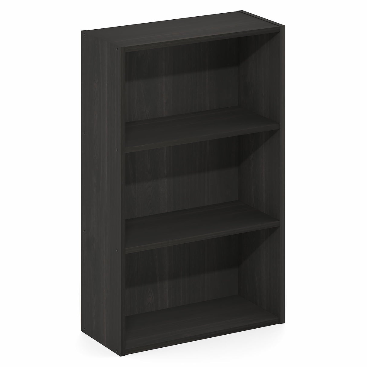 Furinno Basic Book Shelf, 3-Tier Bookshelf, Cube Storage Organizer Bookcase with Open Shelf, 7 x 17 x 26, for Living Room, Bedroom, Home Office, Espresso Furinno