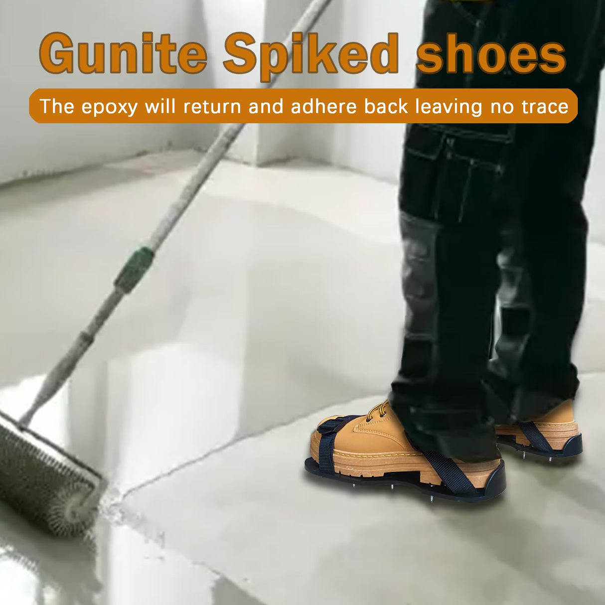 Epoxy Shoes, Gunite Spikes Shoes, Spike Shoes for Epoxy Flooring, with 1" Short Spikes Perfect For Epoxy Floor, Overlays, Epoxy Floor Kit, Garage Floor Epoxy Kit, Epoxy Garage Floor Coating Kit St !GIANTMAN