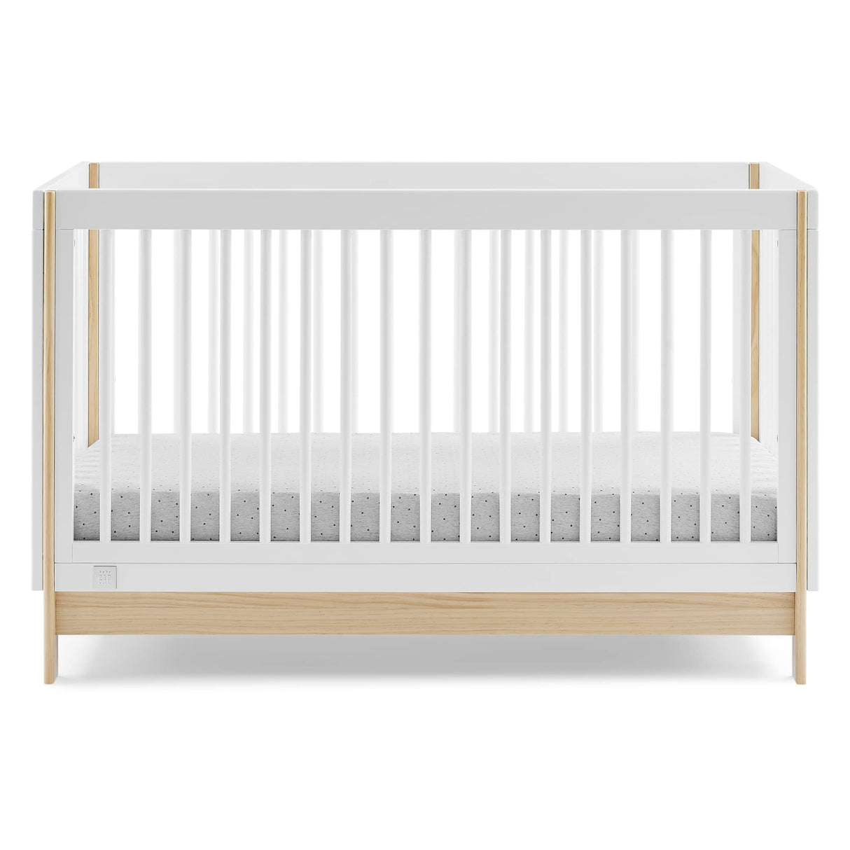 GAP babyGap Tate 4-in-1 Convertible Crib - Greenguard Gold Certified, Bianca White/Natural Delta Children