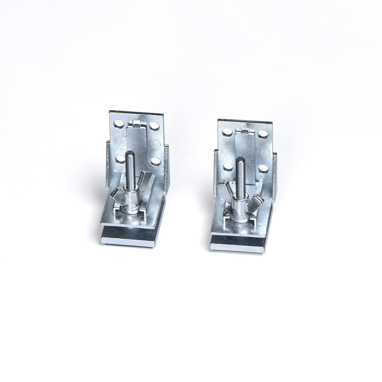 LazBlinds Metal Window Shade Brackets - 4Pcs No Tools No Drill Roman Shades Hardware with Screws, Durable Accessory for Woven Wood Shades and Bamboo Blinds (2 Mounts, 2 Update Adjustable Bracket) LazBlinds