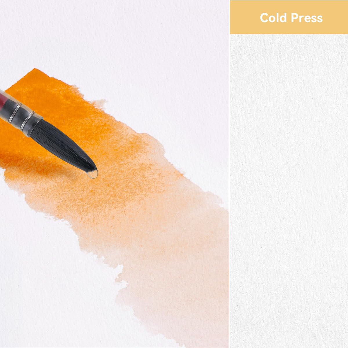 Lightwish Watercolor Journal, 100% Cotton Cold Press Watercolor Paper,140lb/300gsm Acid-Free, 24 Sheets 5.12x7.48” Sketchbook for Adults, Students LIGHTWISH