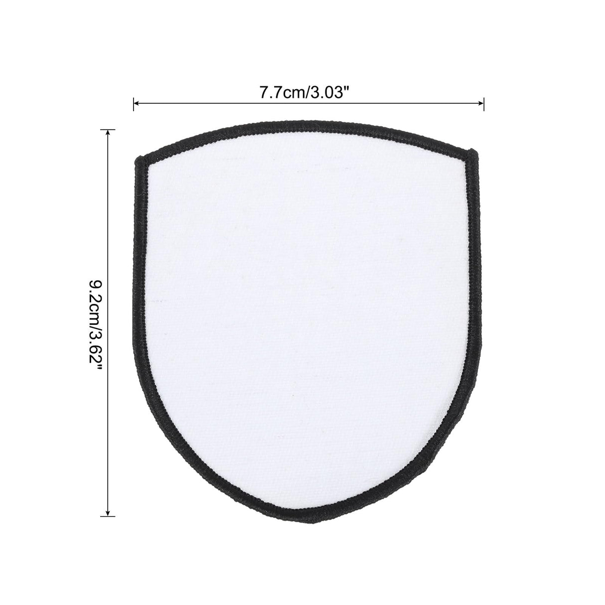 MECCANIXITY 8pcs Sublimation Patch Blank, 3.62"x3.03" Fabric Iron-on Blank Heat Transfer Repair Patch for DIY Crafts Caps Clothes Shoes Bags Uniforms, White MECCANIXITY