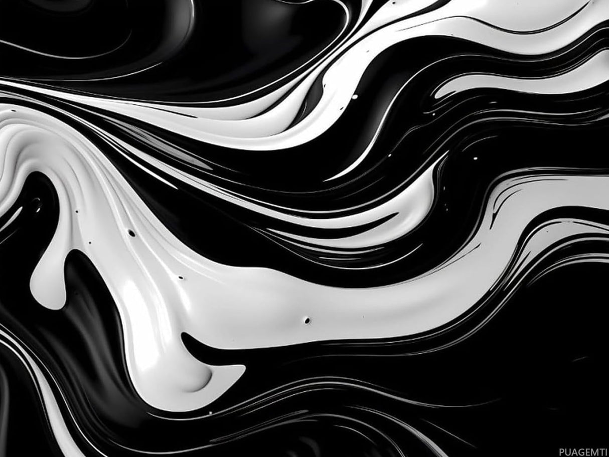 PUAGEMTI Diamond Art Kit for Adults, Abstract Black White Swirls Diamond Painting for Adults Beginners, DIY 5D Diamond Art Painting Kits Craft for Home Wall Decor 12x16 Inch Frameless PUAGEMTI