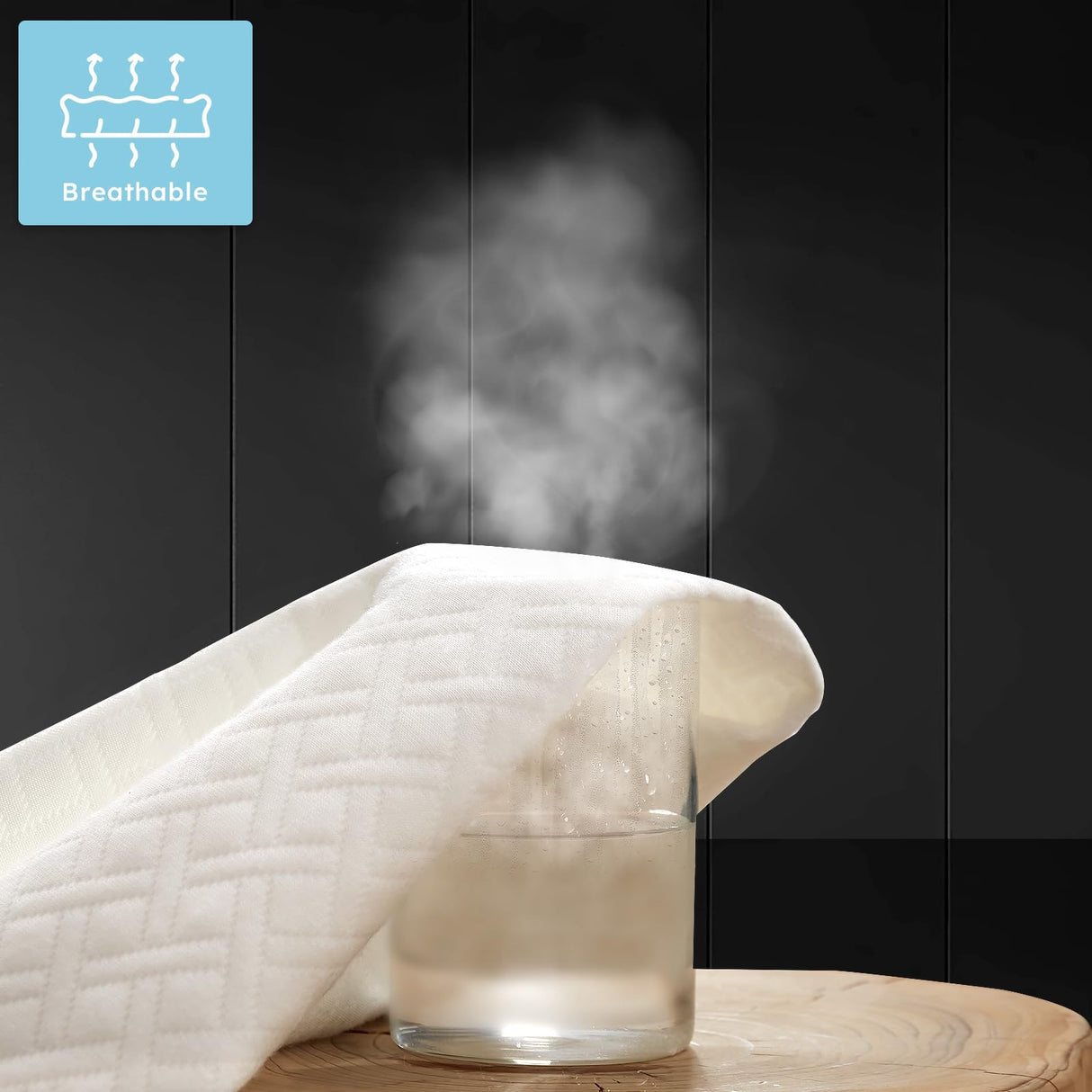 Cozymaker Queen Size 100% Waterproof Mattress Protector, Cooling Mattress Cover Fitted 8-21" Deep Pocket, 3D Air Fabric Soft Breathable Bed Mattress Pad Cover Noiseless Washable Cozymaker