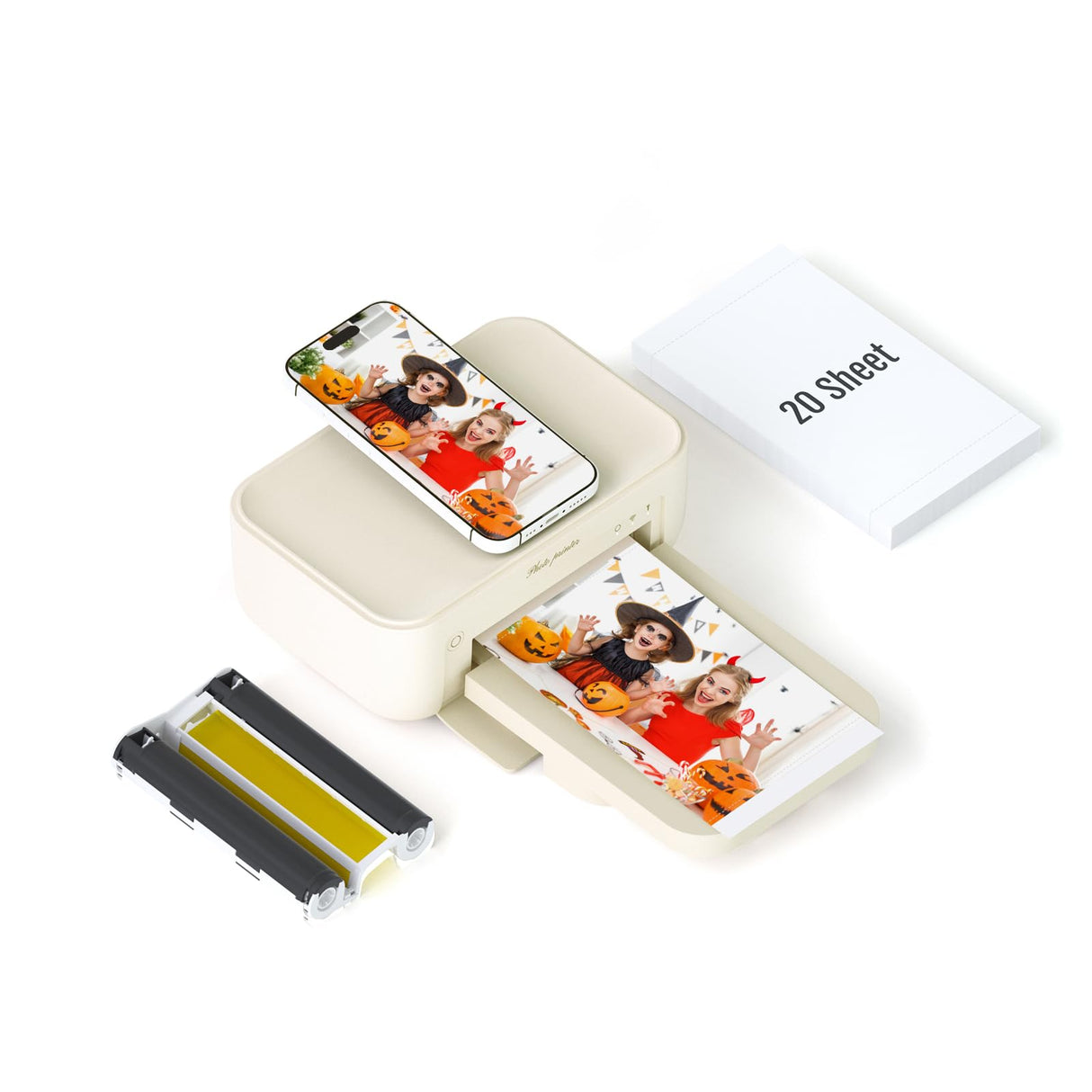 HPRT Photo Printer 4x6,+20 Sheets&1ribbon,Wi-Fi Wireless Instant Picture Printer for iPhone, Android, Smartphone, Thermal Dye-Sublimation Printer,AR Video Printing,Portable Photo Printers for Home Use HPRT