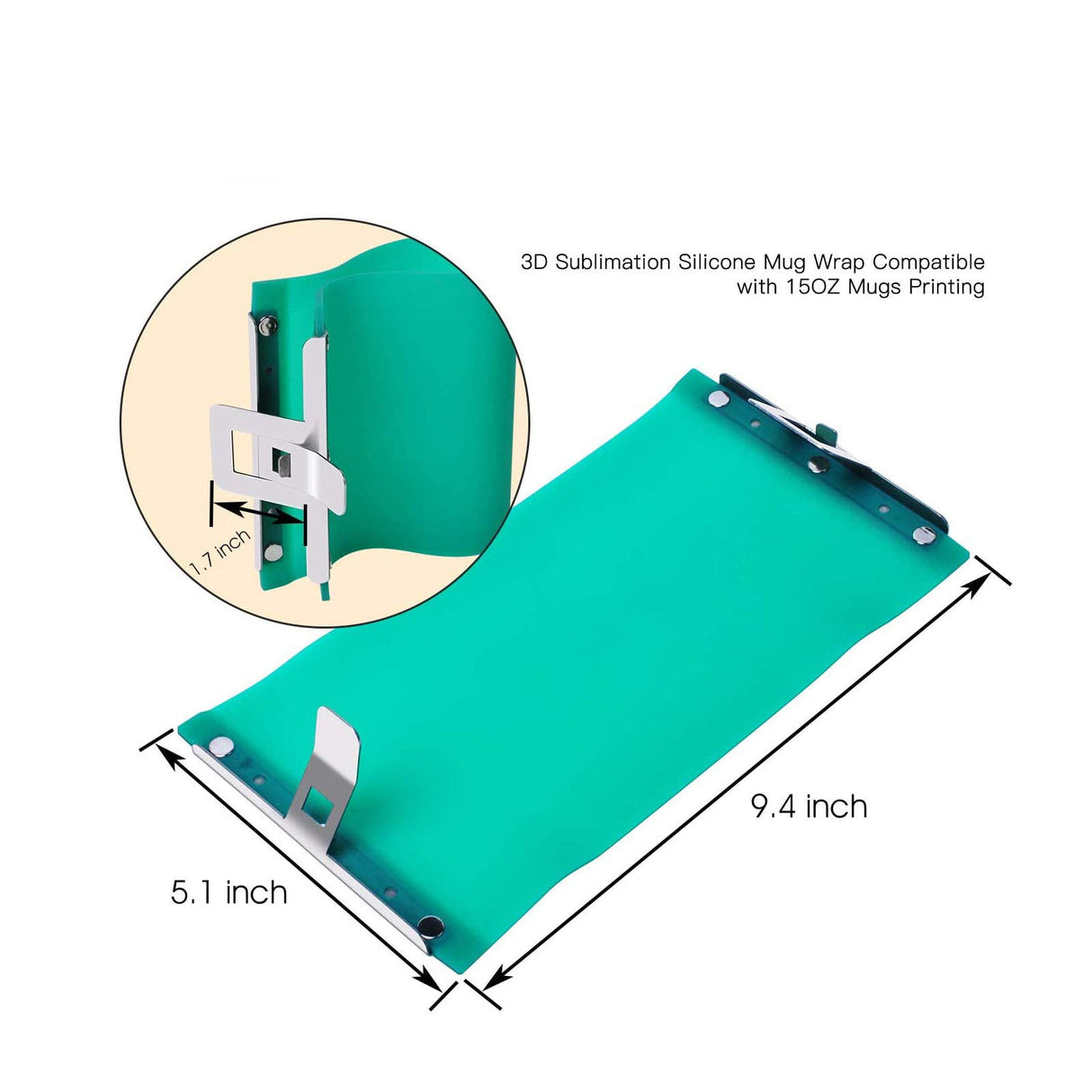 INTSUPERMAI 3PCS Sublimation Silicone Mug Wrap 15OZ Heat Press Silicone Mug Clamp for 3D Mugs Transfer Sublimation INTSUPERMAI