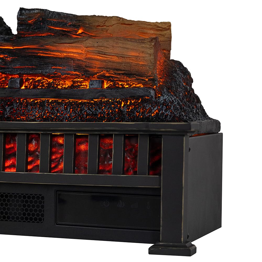 Country Living 27 inch Electric Log Set | 1000 Sq Ft Heater - Log Insert with Infrared Flames | Control with Remote, Alexa or Google Country Living