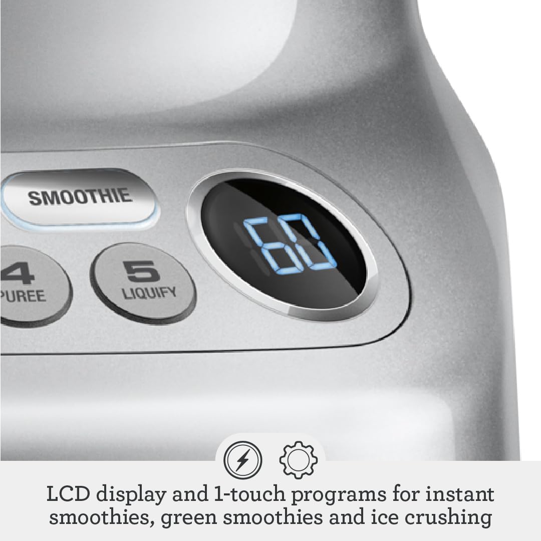 Breville BBL620SIL1AUS1 The Fresh & Furious Food_Blender, 50oz, Silver Breville