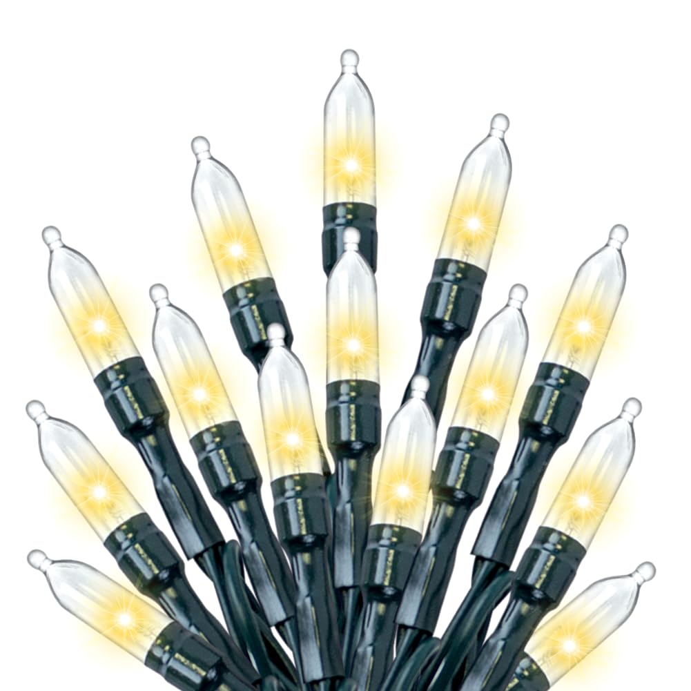 JEWHUN F3 170 FT 500 LED Christmas Lights Indoor,Warm White Christmas String Lights for Outside, Green Wire Plug in Outdoor String Lights,Christmas Tree Lights for Halloween Party Wedding JEWHUN