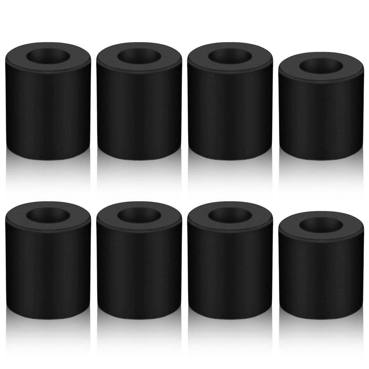 Honoson 8 Pcs 3D Printer Heatbed Parts Silicone Leveling Solid Bed Mount Stable Hotbed Heat Resistant Buffer Compatible with CR-10 Ender 3 Bottom Connect (Black,0.63 Inch, 0.7 Inch) Honoson