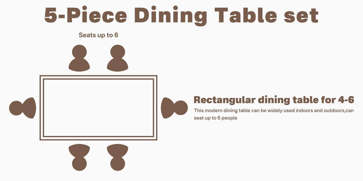 NAIYUFA Dining Table Set for 4-6 People,Industrial Dining Table with 2 Benches and 2 Chairs,Kitchen Table Set with Storage Rack for Dining Room,Saving Space,Rustic Brown NAIYUFA