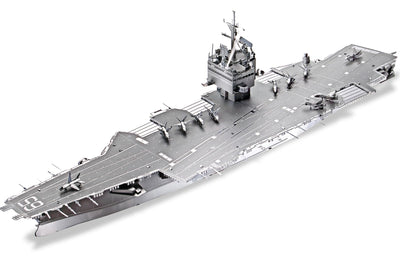 Piececool 3D Metal Puzzles for Adults, USS Enterprise CVN-65 Battleship Model Building Kits, DIY 3D Metal Puzzle Aircraft Carrier Toy for Adults, Great Gifts Idea, 130 Pcs